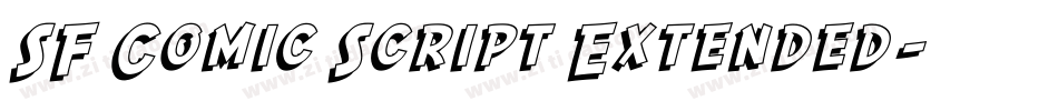 SF Comic Script Extended字体转换